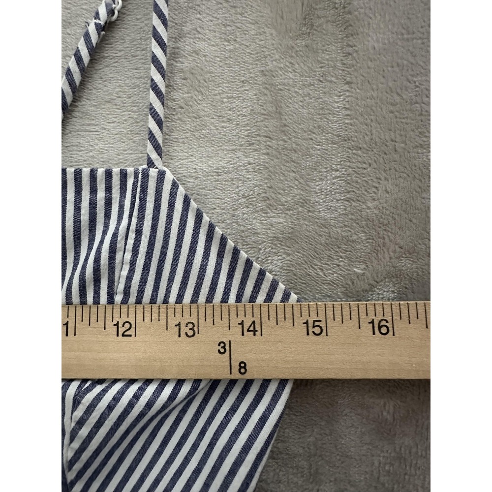 Kendall & Kylie Dress Womens Medium Blue White Striped Tie Back Tank Mini USA - Picture 7 of 10